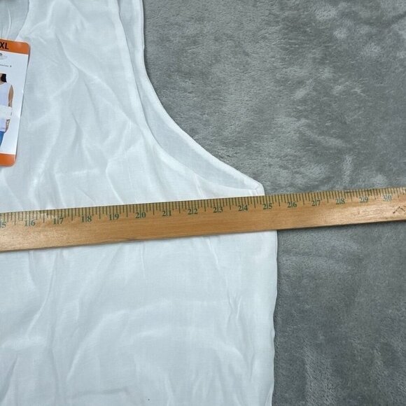 Cristina B XXL White Sleeveless Blouse 60% Viscose 40% Polyester d0265 - Picture 5 of 8